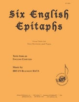 Six English Epitaphs Vocal Solo & Collections sheet music cover